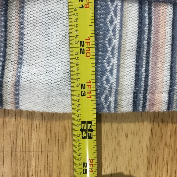 WallFlower Vintage Classic Baja Stripe V-Neck Hoodie Size Large Light Weight - Picture 14 of 16